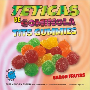 Caja DE Gominola DE Tetas Azucar Sabor Frutas 6 Colores Y Sabores Made Is Spain
