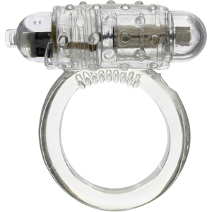 Anillo Silicona Con Vibrador Transparente