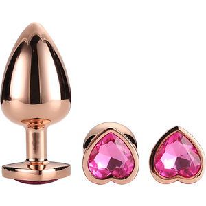 Gleaming Love Rose Gold Plug Set