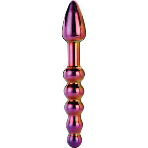 Glamour Glass Ridged Anal Dildo