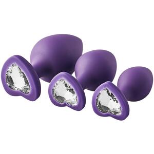 Flirts Anal Training Kit Gem Stone Purple