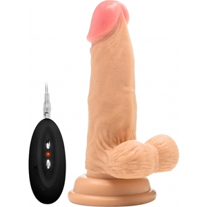 Realrock Pene Vibrador Con Escroto 15 Cm