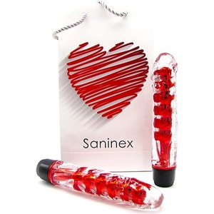 Saninex Vibrador Fantastic Reality – Metálico/rojo