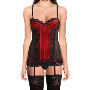 Corpiño Vamp Negro / Rojo