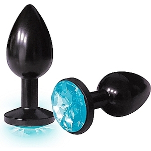 Plug Acero Inox Anodizado Con Perla DE Color Turquesa