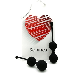 Saninex Double Clever – Inteligentes Esferas Vaginales Negro
