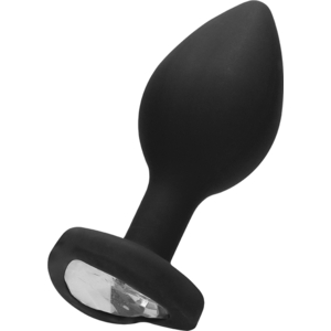 Diamond Heart Butt Plug – Regular – Negro