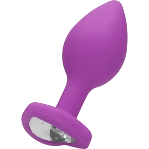 Diamond Heart Butt Plug – Regular – Morado