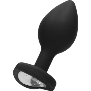 Diamond Heart Butt Plug – Grande – Negro