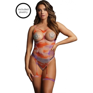 Le Desir Body DE Rejilla Con Teñido Batik Y Copa Abierta
