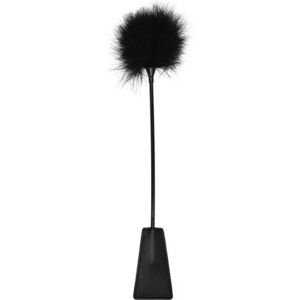 Ouch! Fusta DE Piel Con Plumero – Negro