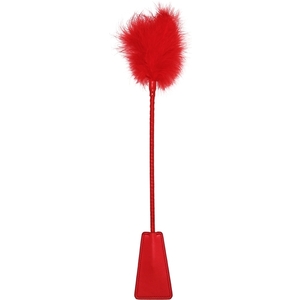 Ouch! Fusta DE Piel Con Plumero – Rojo