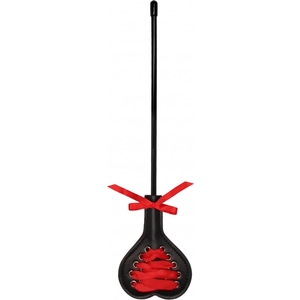 Ouch! Fusta DE Piel Con Corazón Pequeño – Negro Y Rojo