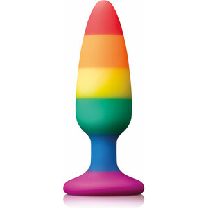 Pleasure Plug DE Silicona Rainbow Mediano