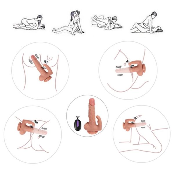 Haydon Dildo Con 20 Modos DE Vibración Y Estimulador DE Clítoris - Imagen 4