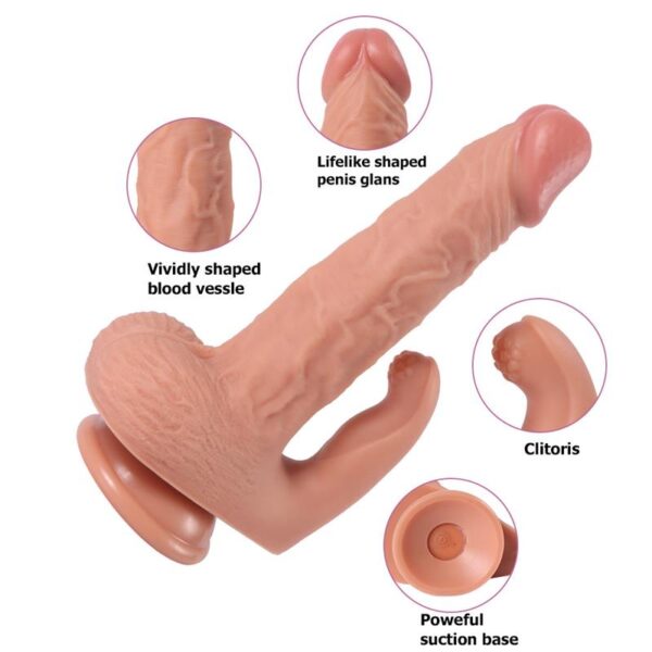Haydon Dildo Con 20 Modos DE Vibración Y Estimulador DE Clítoris - Imagen 5