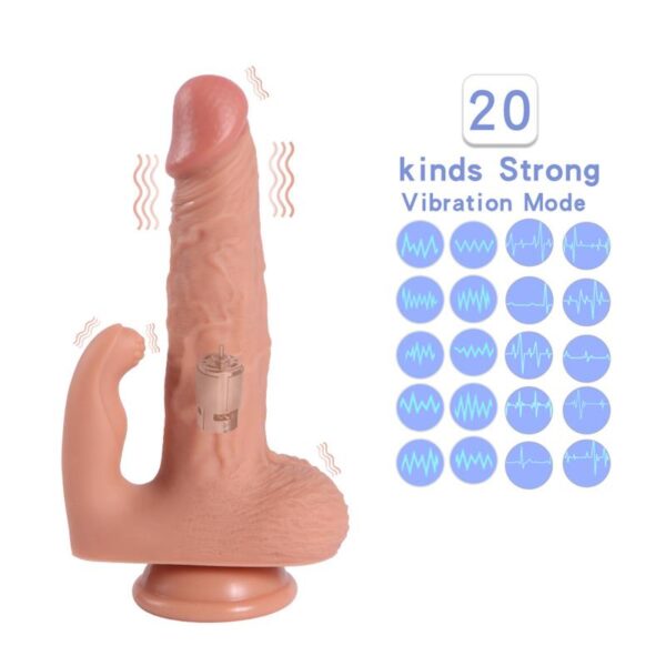 Haydon Dildo Con 20 Modos DE Vibración Y Estimulador DE Clítoris - Imagen 8