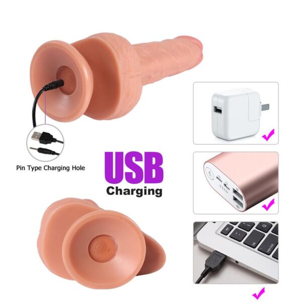 Haydon Dildo Con 20 Modos DE Vibración Y Estimulador DE Clítoris - Imagen 9