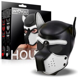 Hound Máscara DE Perro Neopreno Hocido Extraíble Negro/blanco Talla Única