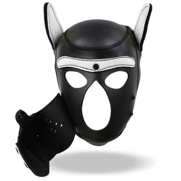 Hound Máscara DE Perro Neopreno Hocido Extraíble Negro/blanco Talla Única - Imagen 5