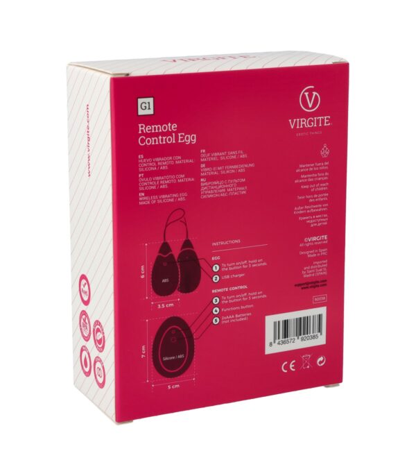 Huevo Vibrador G1 Recargable Rosa - Imagen 7