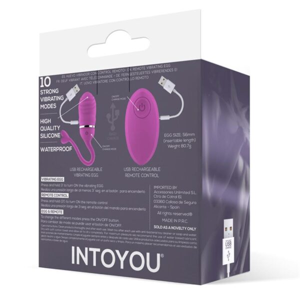 Huevo Vibrador Control Remoto Odise Usb Silicona Rosa - Imagen 3