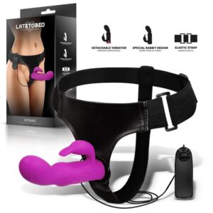 Hymax Arnés Con Dildo-vibrador Con Conejito Y Control Remoto