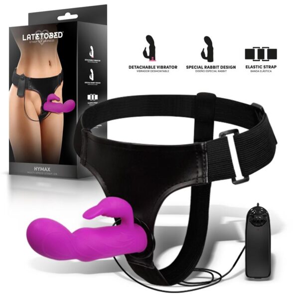 Hymax Arnés Con Dildo-vibrador Con Conejito Y Control Remoto