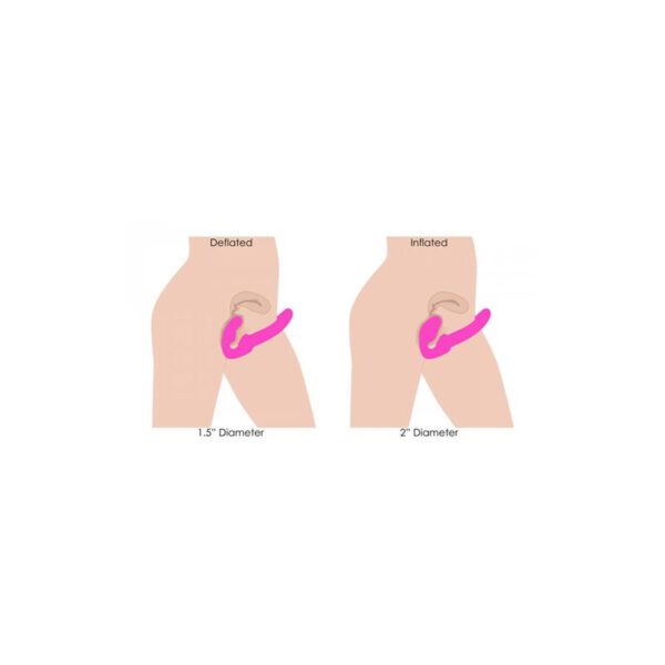 Inflatable Vibrador Doble Funcion Inflable Control Remoto Rosa - Imagen 4
