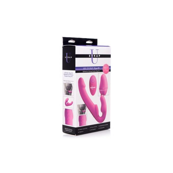 Inflatable Vibrador Doble Funcion Inflable Control Remoto Rosa - Imagen 5