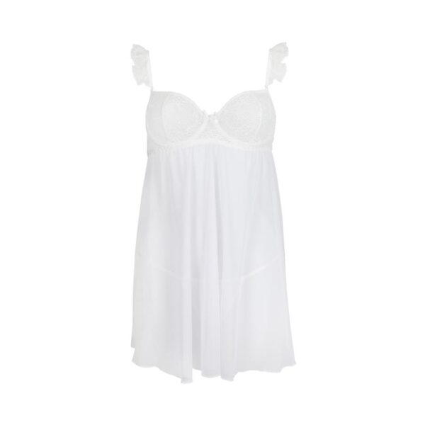 Milagros Chemise Y Tanga Blanco S/M - Imagen 3