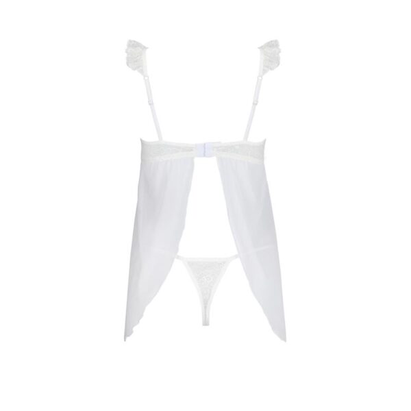 Milagros Chemise Y Tanga Blanco S/M - Imagen 4