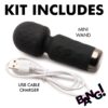 Mini Masajeador Wand Recargable Silicona Negro - Imagen 7