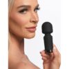 Mini Masajeador Wand Recargable Silicona Negro - Imagen 8