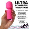 Mini Masajeador Wand Recargable Silicona Rosa - Imagen 2
