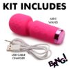 Mini Masajeador Wand Recargable Silicona Rosa - Imagen 7