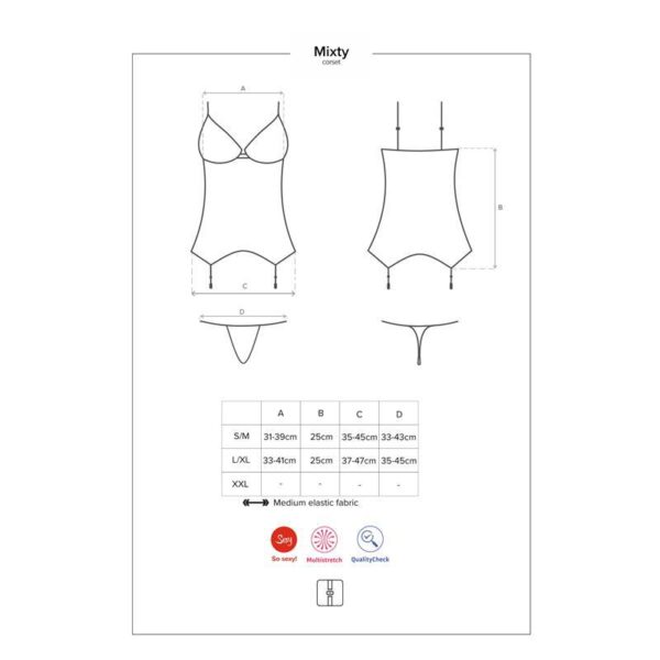 Mixty Corset Y Tanga Talla L/xl - Imagen 3