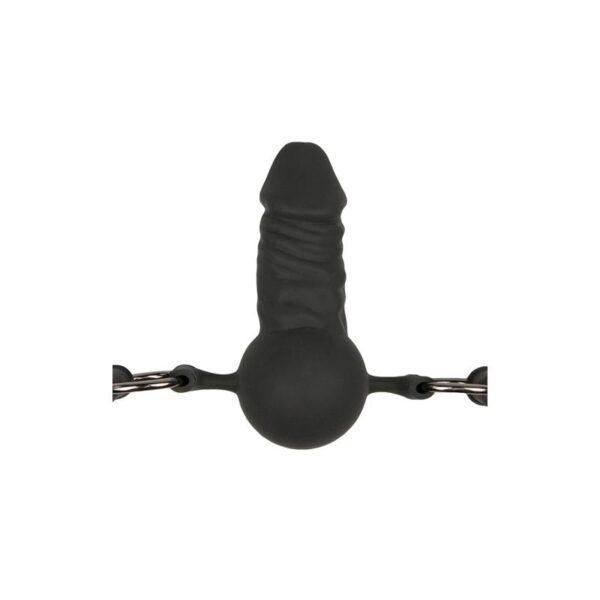 Mordaza Con Pene Silicona Negro - Imagen 4