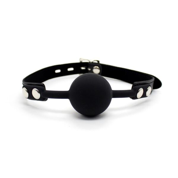 Mordaza DE Bola DE Silicona 4 Cm Con Candado Negro - Imagen 3