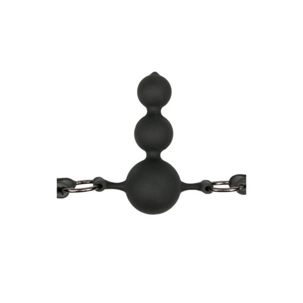 Mordaza DE Silicona Con Cadena – Negra - Imagen 4