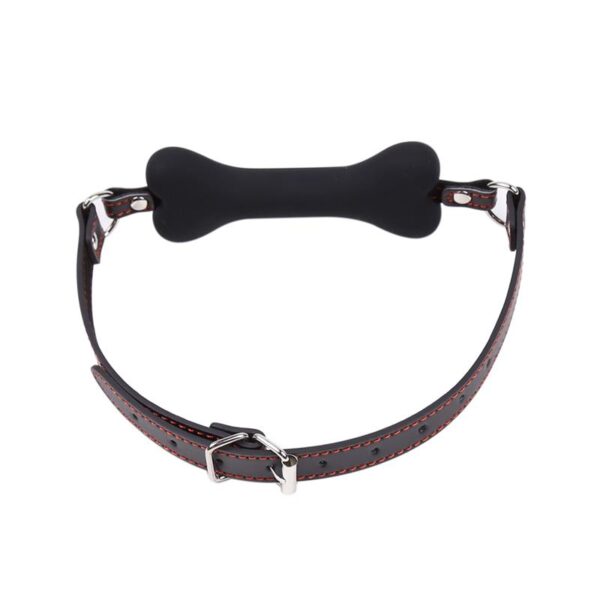 Mordaza Forma DE Hueso Silicona 12 Cm Negro - Imagen 4