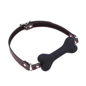 Mordaza Forma DE Hueso Silicona 12 Cm Negro