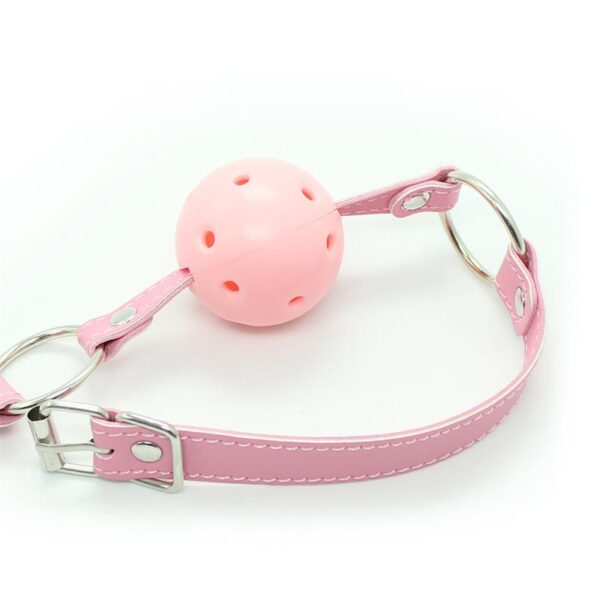 Mordaza Transpirable Ajustable Bola 4.5 Cm Rosa - Imagen 2