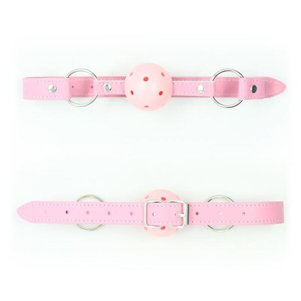 Mordaza Transpirable Ajustable Bola 4.5 Cm Rosa - Imagen 3