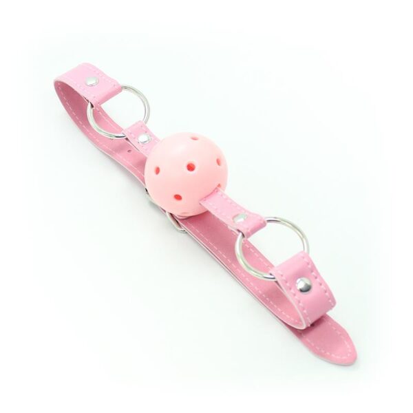 Mordaza Transpirable Ajustable Bola 4.5 Cm Rosa - Imagen 4