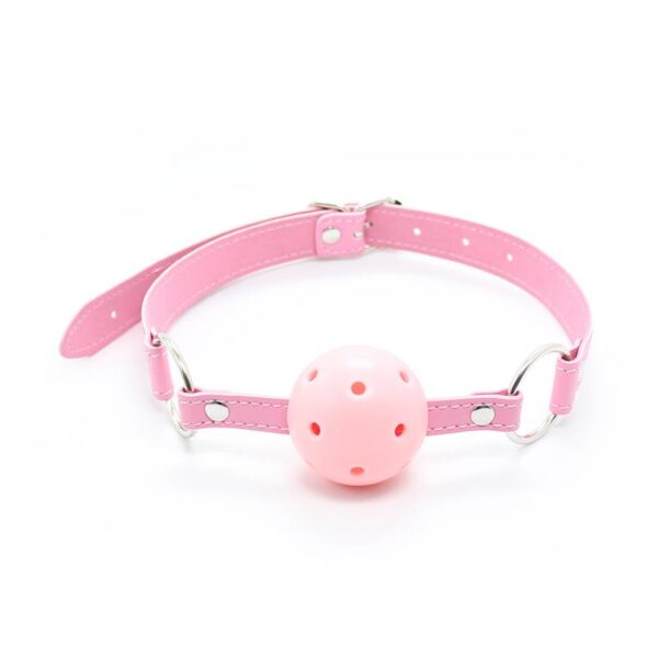 Mordaza Transpirable Ajustable Bola 4.5 Cm Rosa