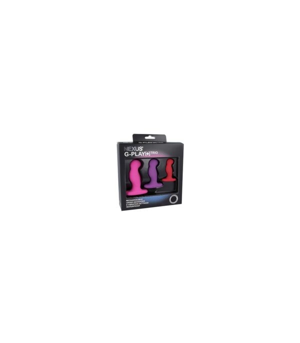 Nexus G-play Trio Plus Unisex Vibrador S/m/l Rosa Rojo Morado - Imagen 2
