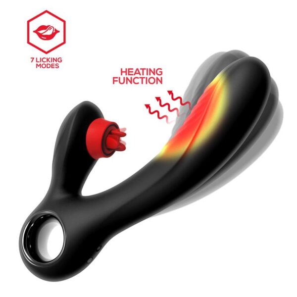 Niza Vibrador Con Calor Y Triple Lengua Estimuladora DE Clítoris - Imagen 3