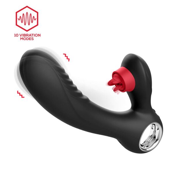 Niza Vibrador Con Calor Y Triple Lengua Estimuladora DE Clítoris - Imagen 4