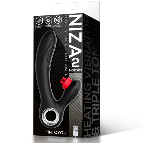 Niza Vibrador Con Calor Y Triple Lengua Estimuladora DE Clítoris - Imagen 7